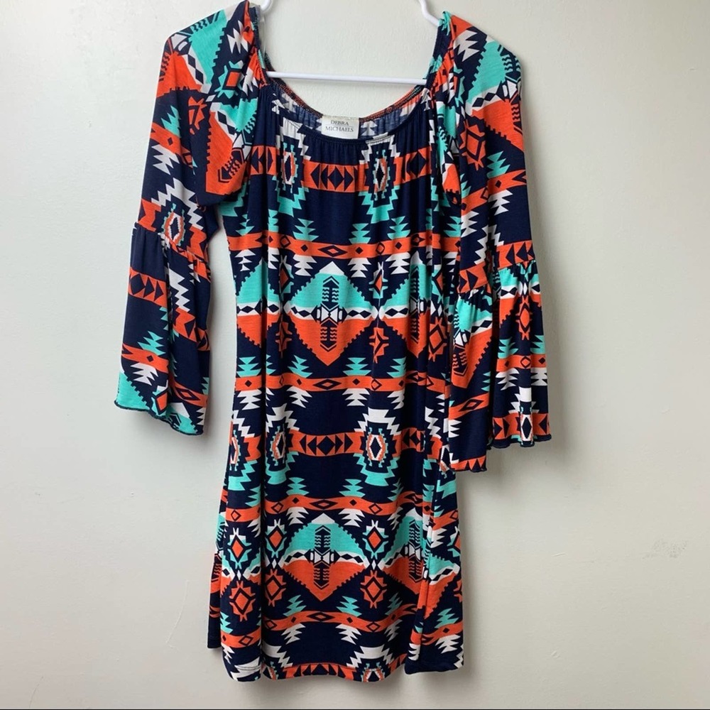 Debra Michaels Western Long Sleeve Dress